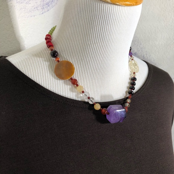 ❌ SOLD ❌ AD LOPEZ Mixed Stone Necklace - Picture 3 of 6